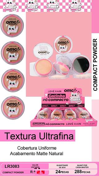 Po compacto /24pcs LOVE RAIN