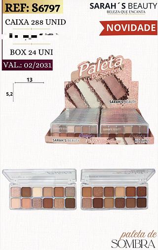 Paleta de sombras c/24pcs Sarah´s Beauty
