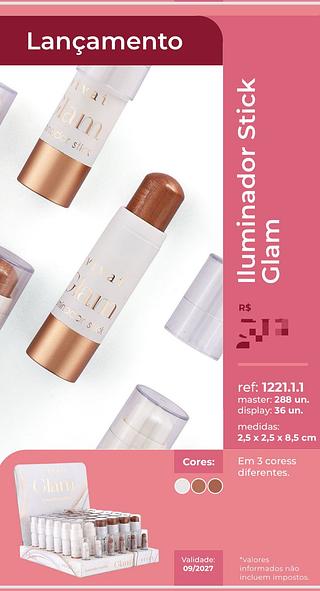 Iluminador Stick Glam c/36pcs VIVAI