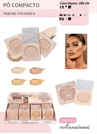 Pó Compacto c/24pçs Yoyo Maquiagem