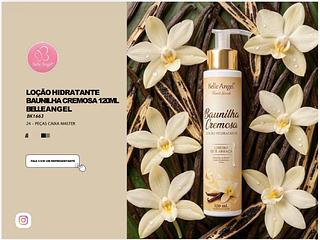 Locao hidratante Baunilha cremosa 120ml C/24PCS BELLE ANGEL