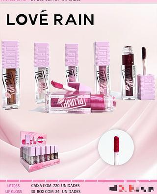 Lip Gloss Plump c/24pçs Love Rain