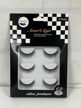 Cilios postiços 3pares/ DZ (3B-23) Amor&anjo
