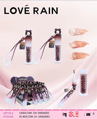 Lip gloss chocolate C/24pcs LOVE RAIN