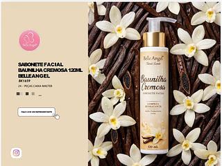 SABONETE FACIAL BAUNILHA CREMOSA 120ML C/24PCS BELLE ANGEL