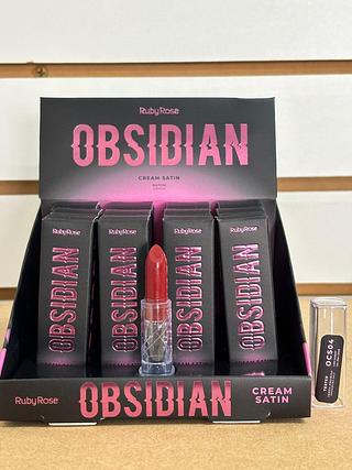 Batom Creme Satin Obsidian cor 4 /12un (HB-7000-4) RUBY ROSE