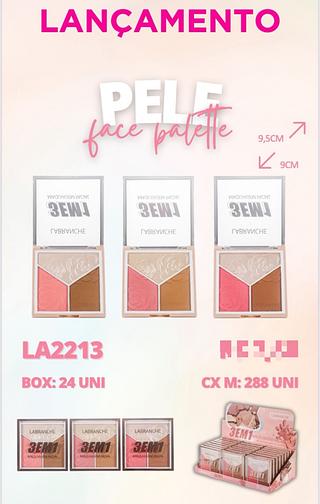 Paleta de kit iluminador blush contorno C/24pcs LABRANCHE