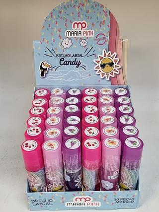 Brilho labial candy Maria pink C/36pçs (MP10007) BEELA FERMME