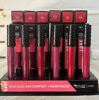 Batom Liquido Matte 24hrs Love/ 48pçs (764-769) Maxlove