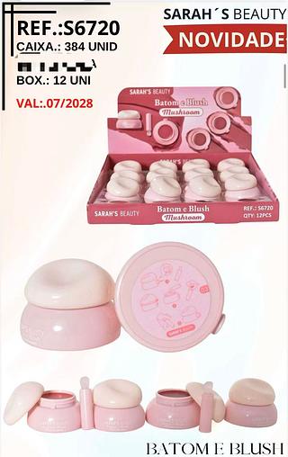 Batom e blush /12pcs Sarahs Beauty