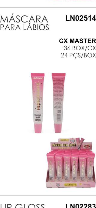 Mascara para Labios c/24pcs (LN02514) Lua&neve PROMOCAO
