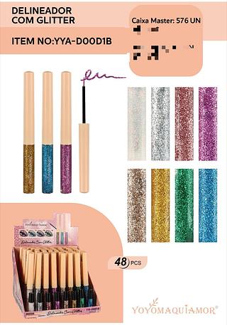 DELINIADOR COM GLITTER C/48PCS