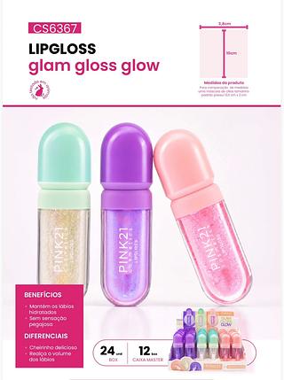 Lip gloss c/24pcs PINK 21