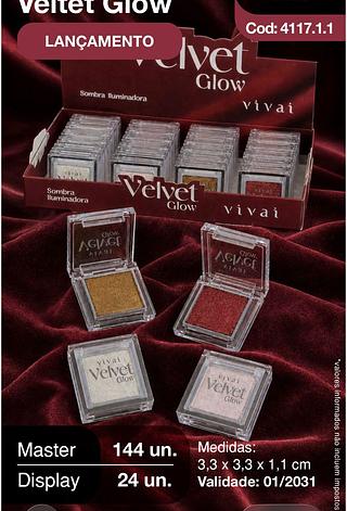 Sombra iluminador velvet glow /24pcs VIVAI