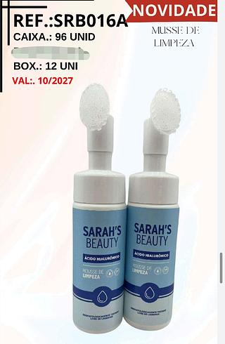 Mousse De Limpeza Acido Hialulomico C/12pcs Sarah´s Beauty