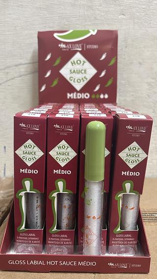 Gloss Labial Hot Sauce Medio c/28pcs (218) MAX LOVE