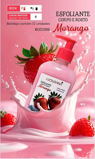 Esfoliante corpo e rosto Morango C/12pcs LUDURANA