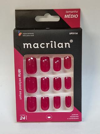 Unha posticas rubi Medio Macrilan C/12pcs UP311A