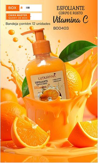 Esfoliante corpo e rosto Vitamina C C/12pcs LUDURANA