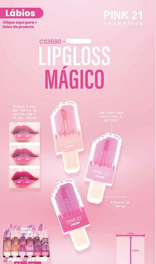 Lip gloss Mágico/24pçs (CS3690) Pink21