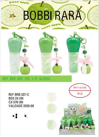 Lip Gloss Maçã Verde c/24pçs Bobbi Rara