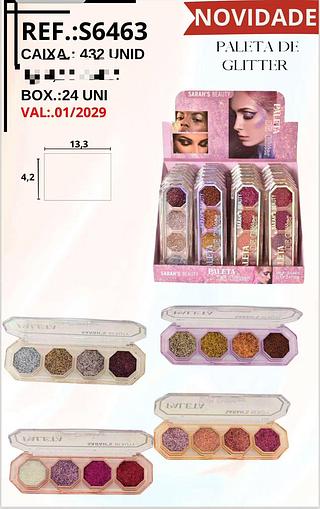 Paleta de glitter c/24pcs Sarah´s Beauty