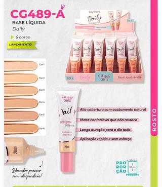 Base liquido efeito matte cor A /24pcs City Girls