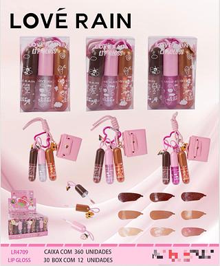 Lip gloss c/12pcs LOVE RAIN