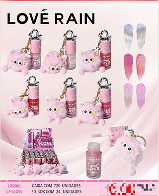 Lip Gloss c/24pçs Love Rain