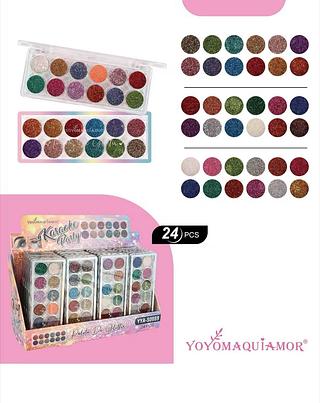 Paleta de glitter /24pcs Yoyo maquiamor