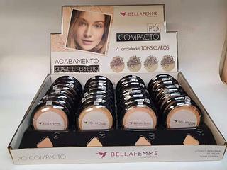 Po compacto BellaFemme 4tonalidades cores:Claras c/32pçs BELLA FEMME