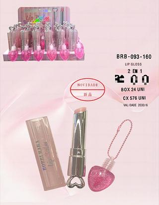 Lip Gloss Coração 2 em 1 c/24pçs Bobbi Rara