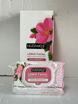 Lenço Facial Removedor de Maquiagem (Rosa Mosqueta) c/6pçs Hudamoji