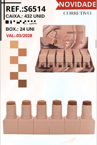 Corretivo em Bastão c/24pçs Sarah´s Beauty