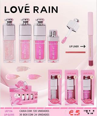 Lip gloss e lapis boca c/24pcs LOVE RAIN