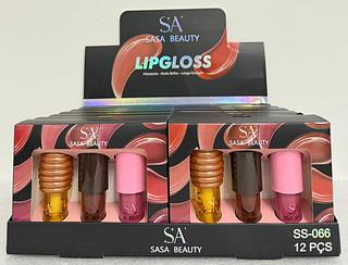 Kit Lip Gloss Trio c/12pçs Sasa Beauty