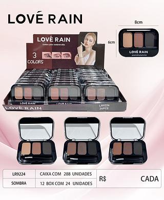 Sombra para sobrancelhas c/24pcs LOVE RAIN