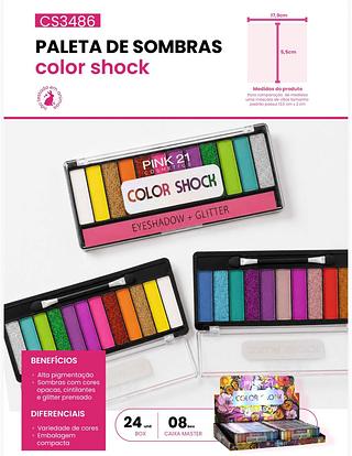 Paleta de sombras color shoch/ 24pçs (CS3486) Pink21