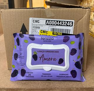 Lenço Umedecido Amora c/24pçs Fenzza