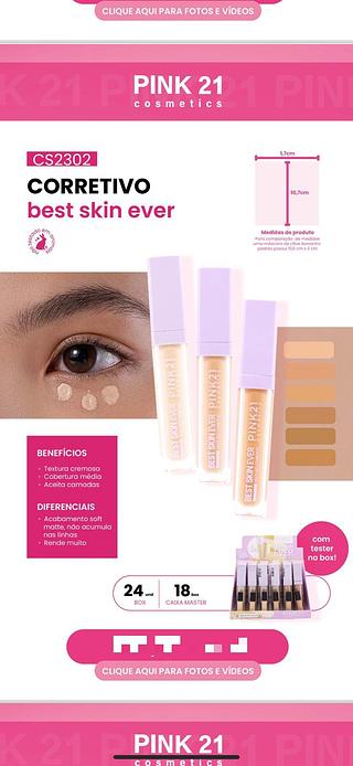 Corretivo liquido matte 6tons Retouch/ 24hrs (CS2302) Pink21
