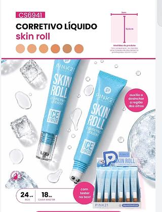 Corretivo Liquido skin roll c/24pcs Pink 21