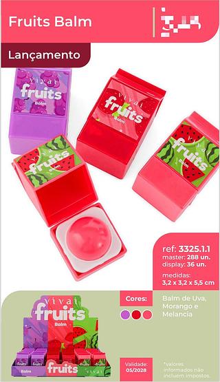 Lip Balm Fruit c/36pçs Vivai