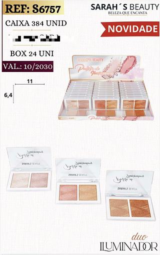 Duo iluminador c/24pcs Sarah´s Beauty