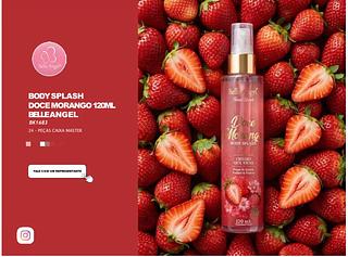 Body Splash Doce Morango 120ml c/24pcs BELLE ANGEL