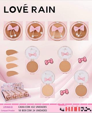 Po compacto /24pcs LOVE RAIN