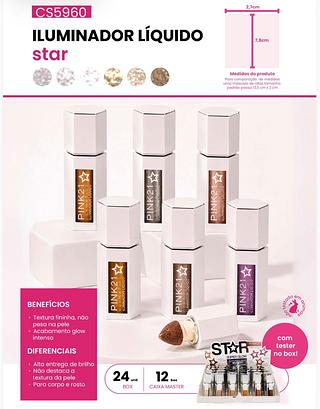 Iluminador liquido c/24pcs PINK 21