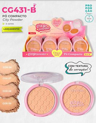 Pó Compacto City Powder (cores 6-9) /24pçs City Girls
