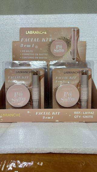 Pó Solto & Contorno Bastão & Corretivo Bastão (kit 3 em 1) c/12çs Labranche