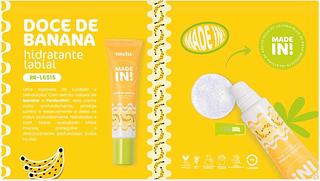 Hidratante Labial Doce de Banana c/12pçs Melu Ruby Rose