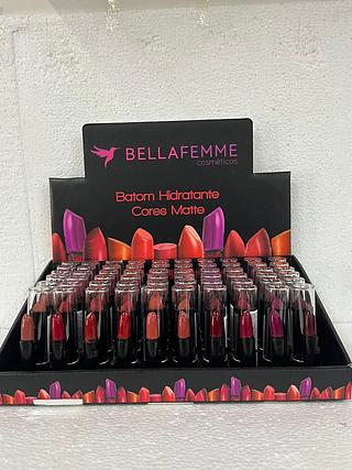 Batom hidratante cores matte c/60un BELLA FEMME